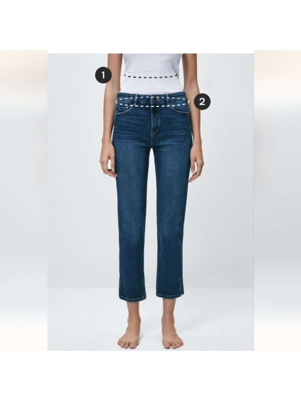 Massimo Dutti High Rise ankle flare Jeans US size 6, Eu 38 - Picture 4 of 15